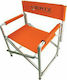 Hertz Director Beach Director Chair with Aluminum Frame Orange