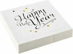 Party Napkins Golden Wishes White 20pcs