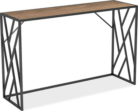 Ivy Wooden Console Walnut / Black L120xW35xH75cm
