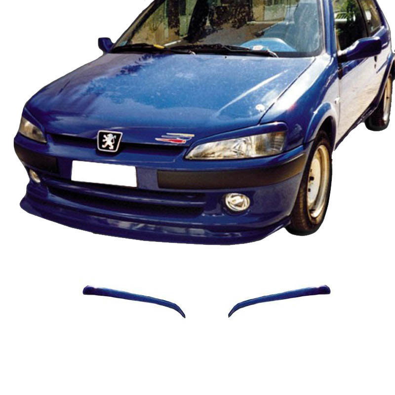Motordrome Front Headlights Eyebrows for Peugeot 106 1997-2003 FR