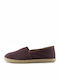 433-3922 Leder Herren Espadrilles in Burgundisch Farbe