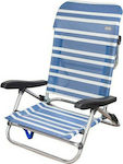 BigBuy Mykonos Kid's Beach Chair with Aluminum Frame Blue 61x50x85cm