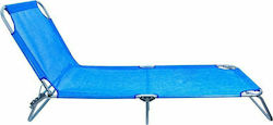 Sunpro Foldable Metallic Beach Sunbed Blue 185x55x24cm