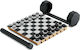 Umbra Rolz Backgammon/Chess /Draughts Wood Folding Roll with Pawns 30.5x30.5cm