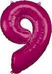 Balloon Foil Jumbo Number Pink 86cm Fuchsia