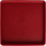 Viomes Linea 590 Square Plate Pot Burgundy 12x12cm