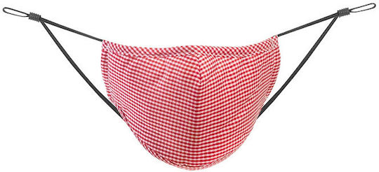 SPM Cotton Reusable Face Mask with Adjustable Straps Protective Mask Fabric Red DB8127 1pcs