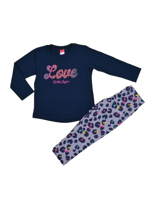 Joyce Kids Set with Leggings Winter 2pcs Blue