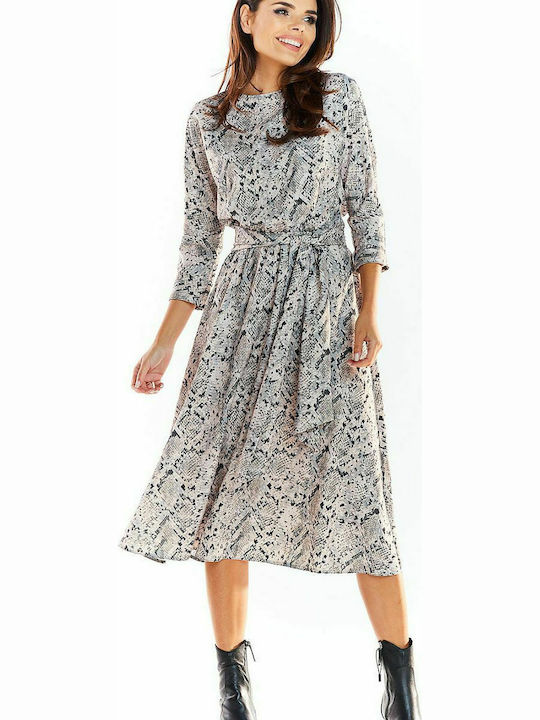 Awama Midi Dress Gray