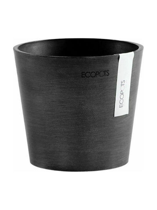 Ecopots Amsterdam Mini Γλάστρα Πλαστική Μαύρη 1...