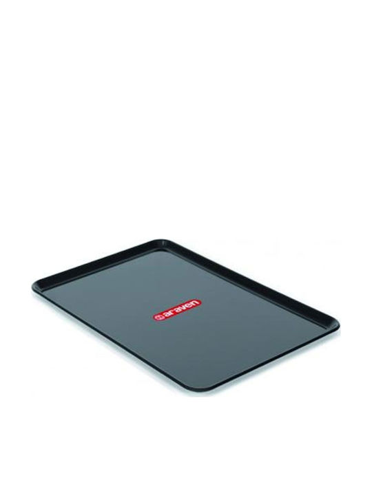 Araven Plastic Rectangular Serving Tray in Black Color 28x19cm AR00041022 1pcs