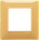 Vimar Plana Switch Frame 1 Position Vertical Installation 2 Elements in Yellow Color 14642.43