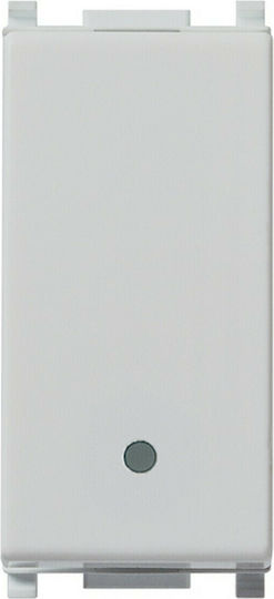 Vimar Plana Front Plate Wall Push Staircase Button without Frame White 14008.SL