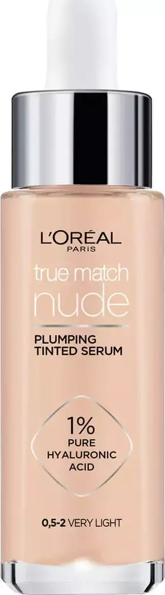 L'Oreal Paris True Match Nude Tinted Serum Liquid Make Up 0.5-2 Very Light 30ml