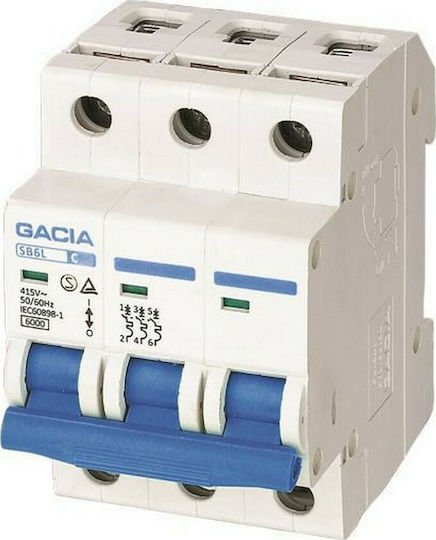 Gacia Αυτόματη Ασφάλεια 32A Τριπολική AC 500-43025