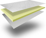 Ypnos Mattress Topper Fast Memory Foam Single Foam with Removable Cover & Elastic Straps 80x190x6cm