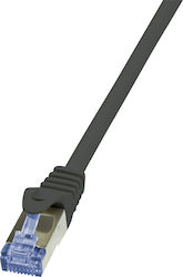 LogiLink CQ3023S S/FTP Cat.6a Καλώδιο Ethernet 0.5m Μαύρο