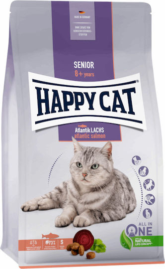 Happy Cat Senior Atlantic Salmon Ξηρά Τροφή για Ηλικιωμένες Γάτες με Σολομό 4kg