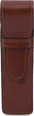 Tuscany Leather Δερμάτινη Θήκη για 1 Στυλό σε Ταμπά χρώμα