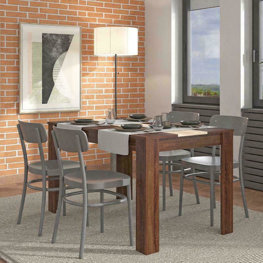 Domus Τραπεζαρίας Dark Sonoma / Sonoma 135x80.5x74.5εκ.