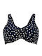 6563-1 Bikini Top with Mastectomy Cup C Anita Mexicali Top M1 blue polka dot