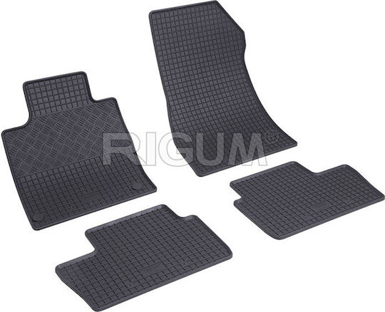 Rigum Set of Front and Rear Mats 4pcs for Nissan Juke 2019+ Black