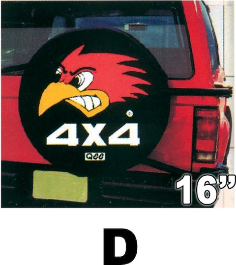 Autoline Red Hawk Κάλυμμα Ρεζέρβας Αυτοκινήτου 4x4 Universal 16"