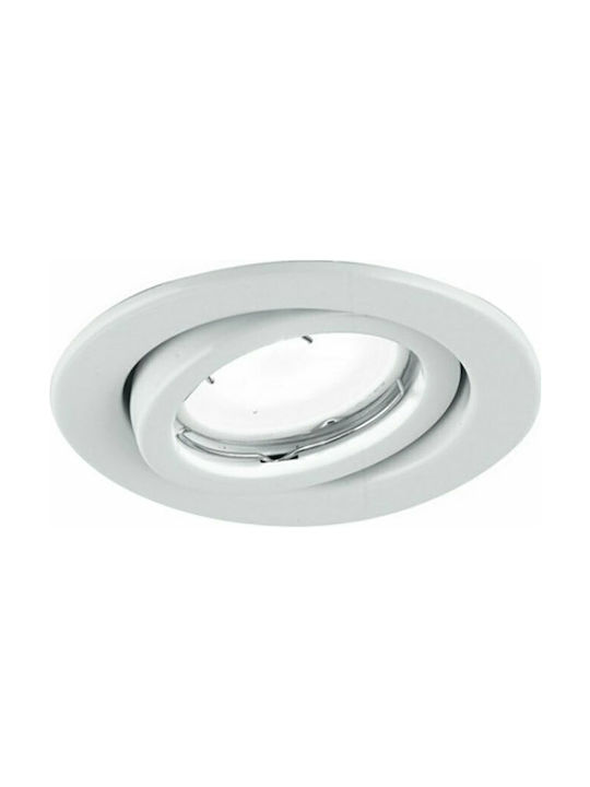 Fan Europe Matrix-LEDM1 BCO Rund Metallisch Einbau Spot mit Fassung GU10 Weiß 10.5x10.5cm. 1Stück