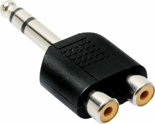 Amarad Конвертор 6.3mm Мъжки към RCA 2x Женски 1 Брой
