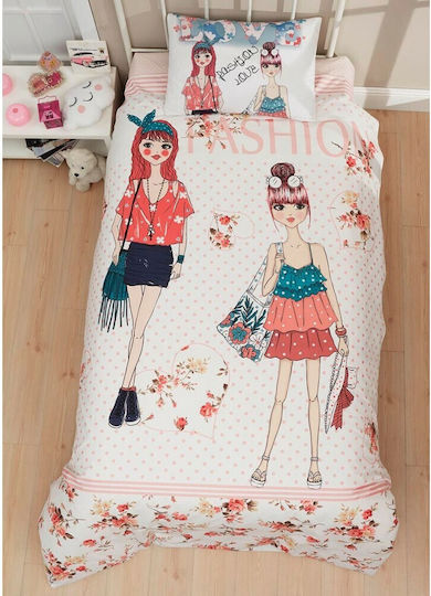 Viopros Seturi de cearșafuri Single Bumbac Fashion Colorful 160x260cm 3buc