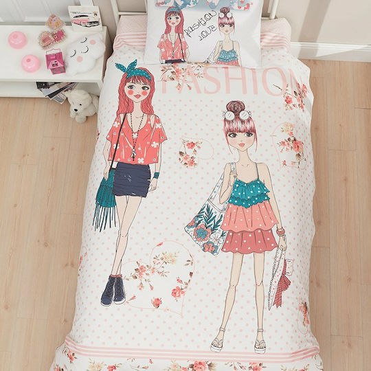 Viopros Set Pătură pentru copii Single cu Fășii de pernă Fashion Multicolor 160x240buc