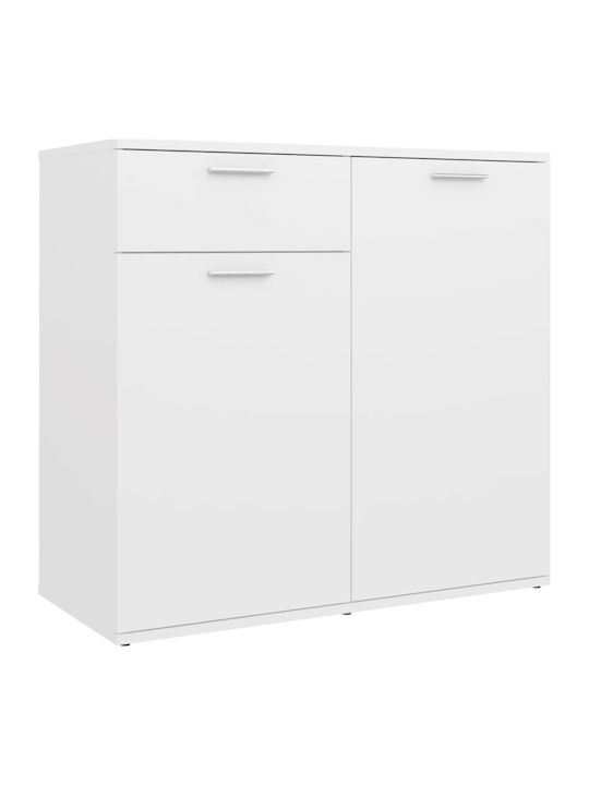 Wooden Buffet with Drawers White L80xW36xH75cm