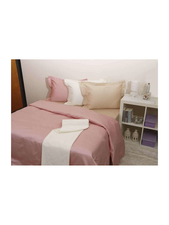 Anna Riska Luxury Σεντόνι Υπέρδιπλο με Λάστιχο 160x200+25εκ. 8 Blush Pink