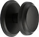 Viobrass Knob Front Door 50 50 Black Velvet-Black Metal