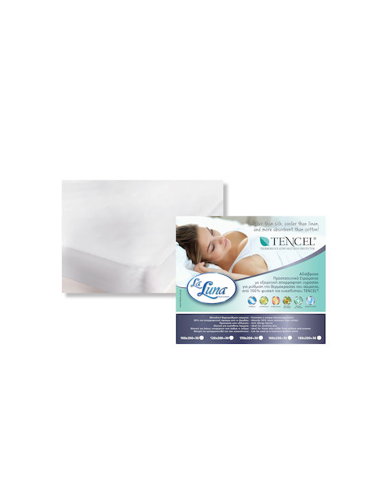 La Luna Tencel Pillow Protector Set Waterproof White 50x75cm.
