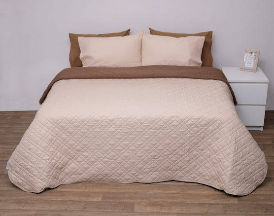 Viopros Tagesdecken Super-King Beige / Braun 220x240cm Viopros Tagesdecken Super-King Beige / Braun 220x240cm