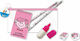 CHartini Poli Little Men Little Ladies Kids Stationery Set with Pencil, Sharpener, Eraser, Notepad and Pencil Case 6pcs Mrs. Hug