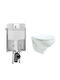 Tema Λεκάνη Κρεμαστή με Καζανάκι με Κάλυμμα Thermoplast Soft Close Λευκή