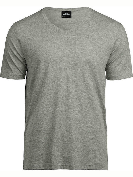 Tee Jays Luxury Ανδρικό Διαφημιστικό T-shirt Κοντομάνικο Heather Grey