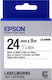 Epson LK-6WBN Ταινία Ετικετογράφου 9m x 24mm σε Λευκό Χρώμα 5τμχ