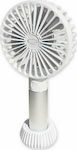 Esperanza USB Handheld Fan Rechargeable Battery White Compact Fan Crocus EHF102S