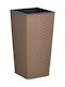 Click Pl Übertopf Kunststoff Beige 19x19x36εκ.