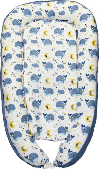 Bebe Stars Βρεφικό Μαξιλάρι Φωλιά Whale 4 in 1 Μπλε 100x70εκ. Bebe Stars Βρεφικό Μαξιλάρι Φωλιά Whale 4 in 1 Μπλε 100x70εκ.
