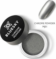 Bluesky Chrome Powder Pudră de decorare pentru Unghii în Culoarea Argint MJ01
