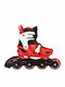 Nijdam Rad Racer Inline Einstellbar Rollers Rot Erwachsene/Kinder