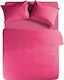 Viopros Basic Tagesdecke Einzelbett aus Baumwolle & Polyester Fuchsia 160x240cm