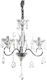 Keskor Chandelier with Crystals 3xE14 Silver 48cm 6082/3 CH