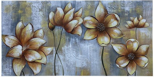 Fylliana Brown Flowers Картина Платнен 120x60см