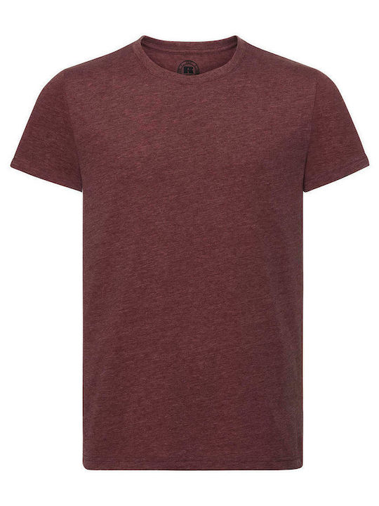 Russell Europe Herren-Werbe-T-Shirt Maroon Marl