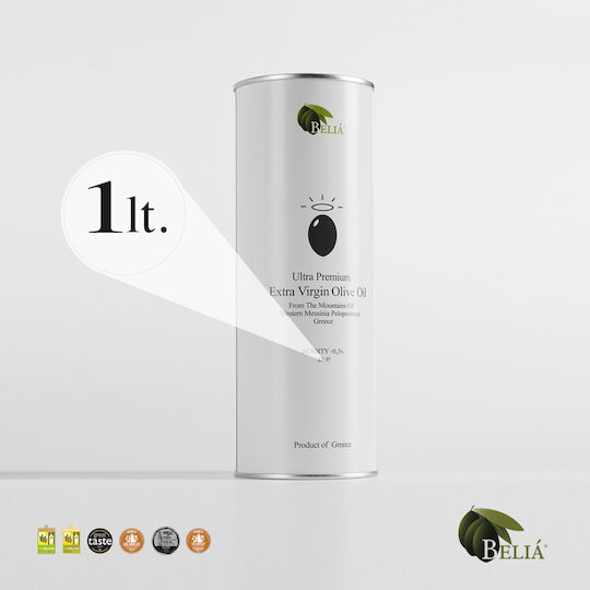 Belia Premium Olive Oil Extra Virgin Olive Oil 1lt In Metallic Container